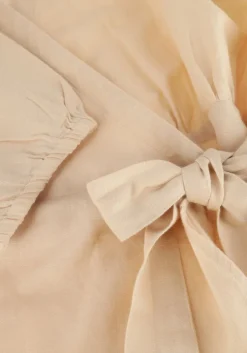 beige msch copenhagen mini jurk mschmirilla 3/4 wrap dress