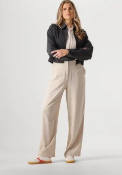 beige msch copenhagen pantalon mschpennie ginia hw pants