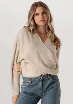beige msch copenhagen trui mschzinelle hope wrap pullover