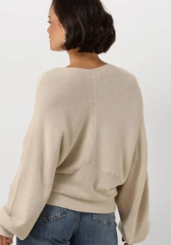 beige msch copenhagen trui mschzinelle rachelle wrap pullover