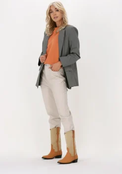 beige neo noir blazer sisca woven blazer