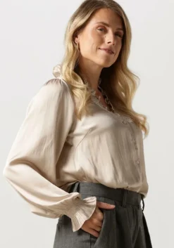 beige neo noir blouses brielle satin blouse