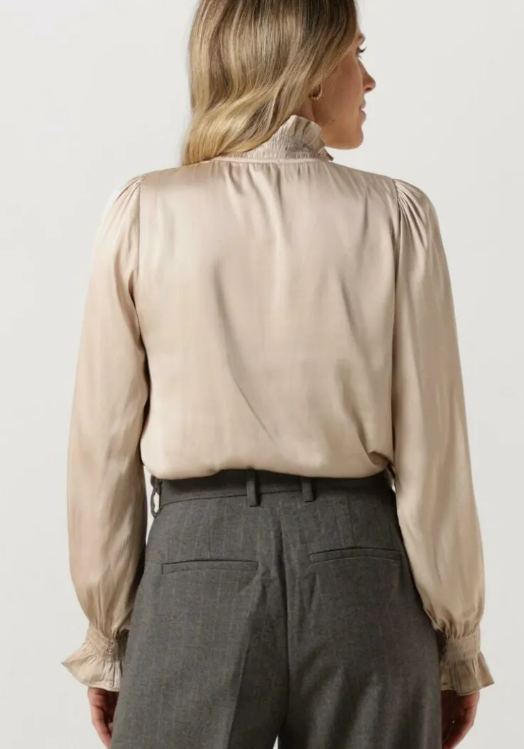 beige neo noir blouses brielle satin blouse