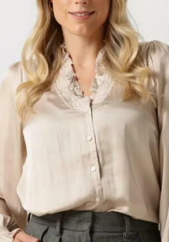 beige neo noir blouses brielle satin blouse