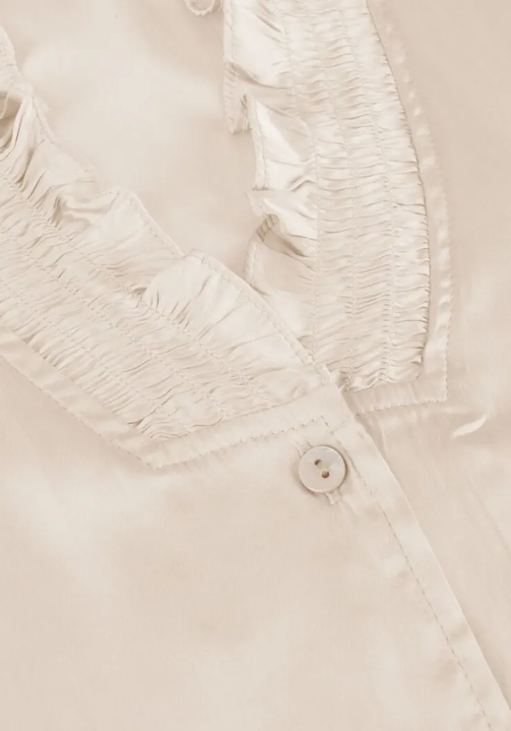 beige neo noir blouses brielle satin blouse