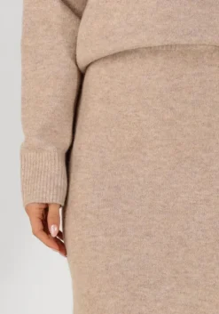 beige neo noir midirok ashanti knit skirt