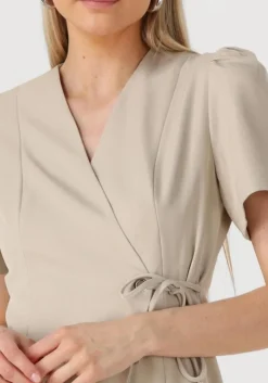 beige neo noir mini jurk sendita eyelet dress