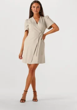 beige neo noir mini jurk sendita eyelet dress