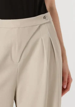 beige neo noir wijde broek zalka eyelet pants
