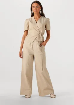 beige neo noir wijde broek heifa stripe pants