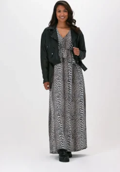 beige notes du nord maxi jurk alicia leopard dress