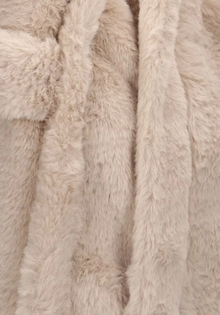 beige notre-v handtas fur bag