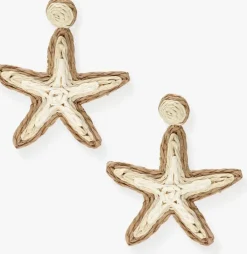 beige notre-v oorbellen earring sea star