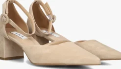 beige notre-v sandalen met hak 35518