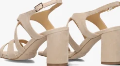 beige notre-v sandalen met hak 22552