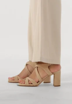 beige notre-v sandalen met hak 22552
