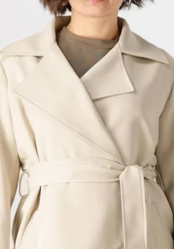 beige notre-v trenchcoats nv-fae long coat