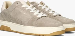 beige nubikk lage sneakers basket court miele