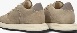 beige nubikk lage sneakers rose nomad fur
