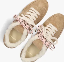 beige nubikk lage sneakers billy lou fur