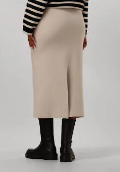 beige object midirok objreynard hw knit skirt