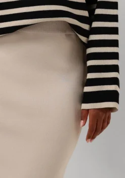 beige object midirok objreynard hw knit skirt