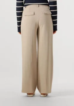 beige object pantalon objivy hw wide pant