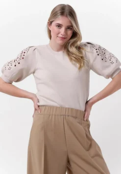 beige object trui reynard 2/4 knit pullover