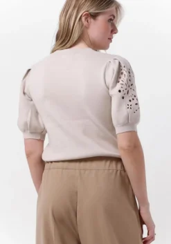 beige object trui reynard 2/4 knit pullover