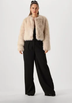 beige omoda atelier faux fur jas x iris - imre