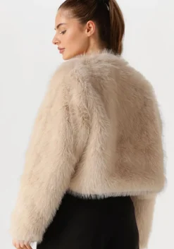 beige omoda atelier faux fur jas x iris - imre