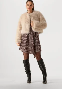 beige omoda atelier faux fur jas x iris - imre