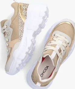 beige omoda lage sneakers om122462