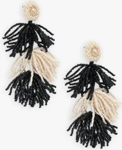 beige paulie pocket oorbellen fringe flair earrings
