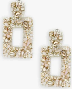 beige paulie pocket oorbellen classic shimmer earrings