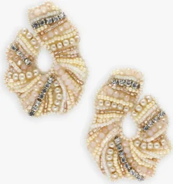 beige paulie pocket oorbellen glamorous curl earrings