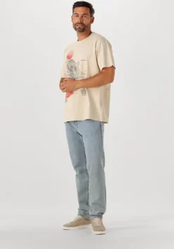 beige peak performance t-shirt m graphic tee