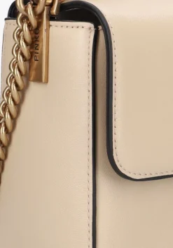 beige pinko schoudertas love one classic slouchy