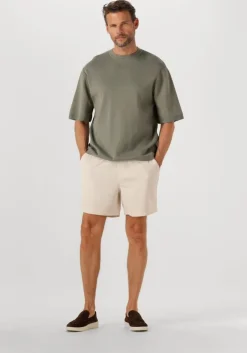 beige plain korte broek turipl shorts