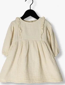 beige play up midi jurk woven dress