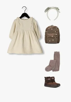 beige play up midi jurk woven dress