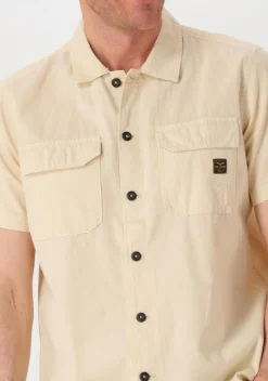 beige pme legend casual overhemd short sleeve shirt ctn bedford