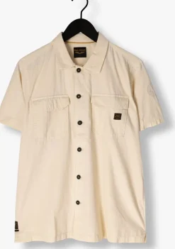 beige pme legend casual overhemd short sleeve shirt ctn bedford
