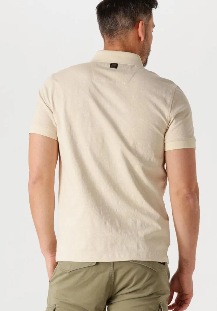 beige pme legend polo short sleeve polo jacquard jersey