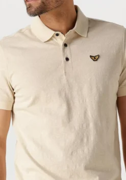 beige pme legend polo short sleeve polo jacquard jersey