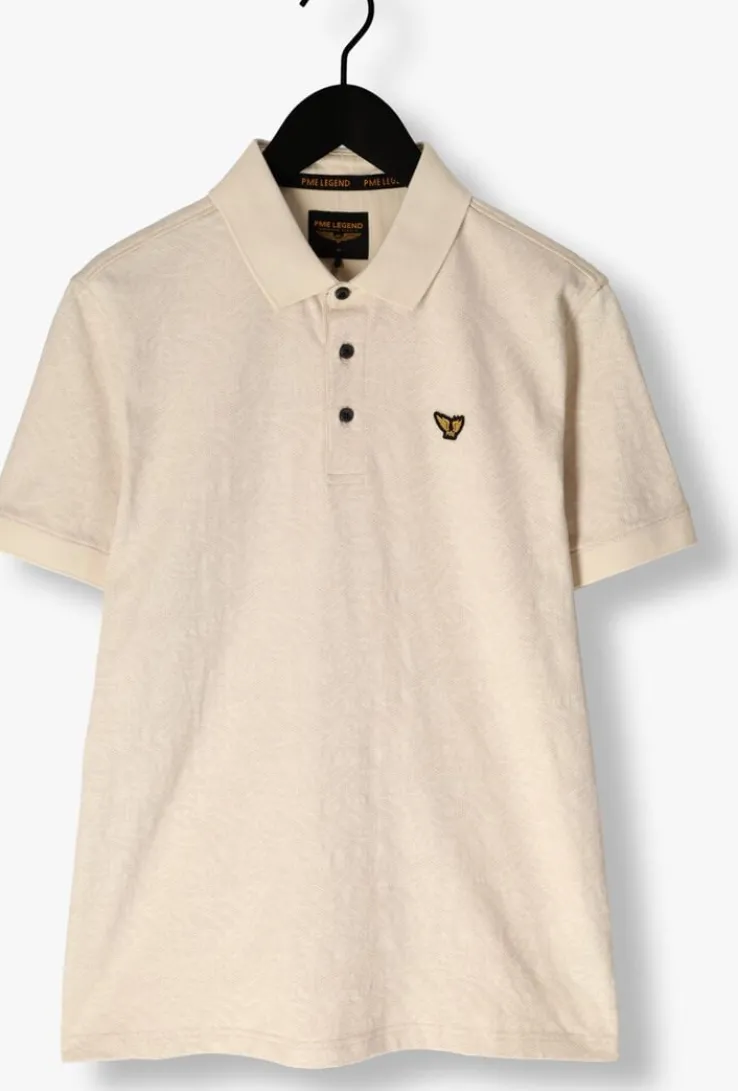 beige pme legend polo short sleeve polo jacquard jersey