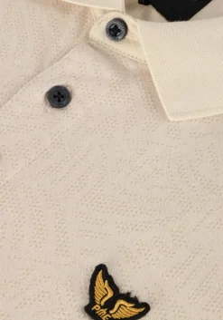 beige pme legend polo short sleeve polo jacquard jersey