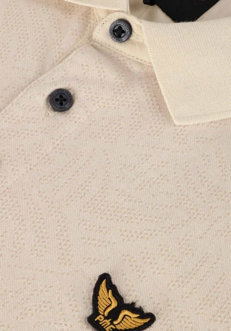 beige pme legend polo short sleeve polo jacquard jersey
