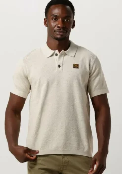 beige pme legend polo short sleeve polo knitted