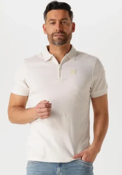 beige pme legend polo short sleeve polo interlock melange zip